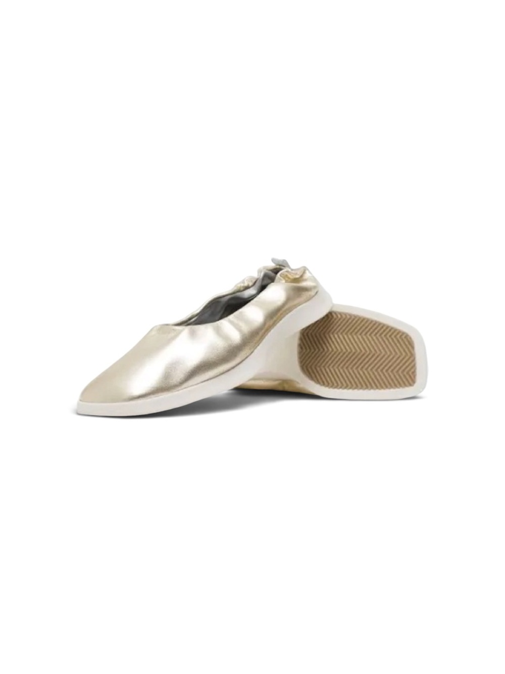 NEW P448 Slip-On Puffy Bella Gold Flats Metallic Gold EU 39